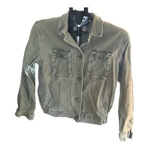 Gibson Latimer Distressed Denim Pockets Light Wash Size Small